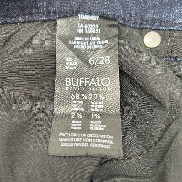 Buffalo David Bitton Francesca Mid-Rise Skinny Stretch Dark Wash Jeans Size 6 - Picture 15 of 16